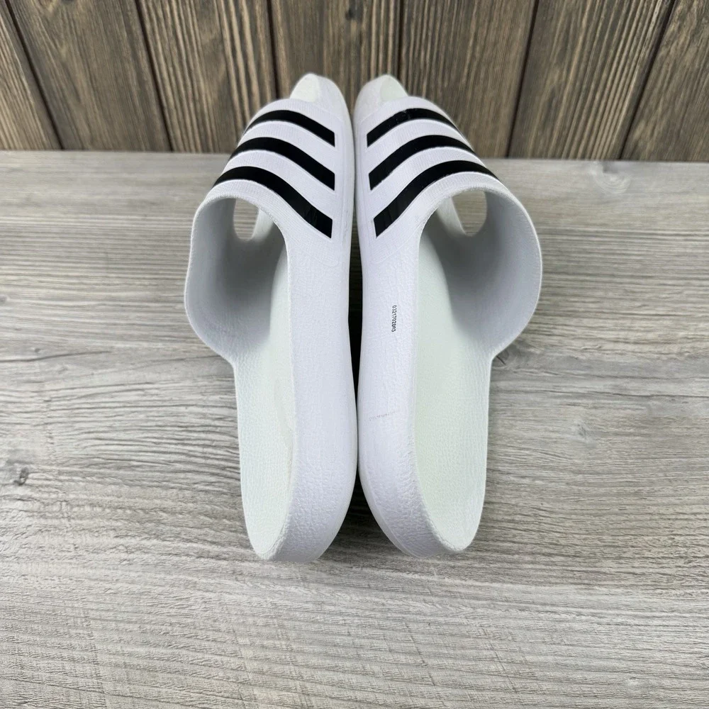 Adidas Unisex Adilette Shower Slides White & Black, Men 7, Women 8 Sandals